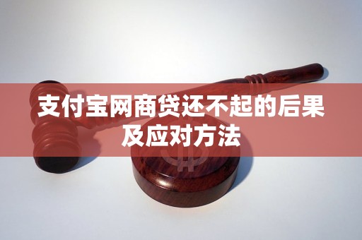 支付寶網商貸還不起的后果及應對方法 企業信用評估視角